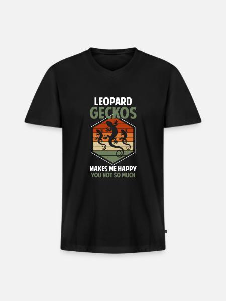 Lizard Terrarium Lizardman - Men's Premium Organic V-Neck T-Shirt - black