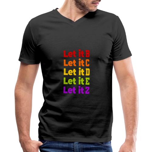 Let It Be Alphabetical - Men's Premium Organic V-Neck T-Shirt