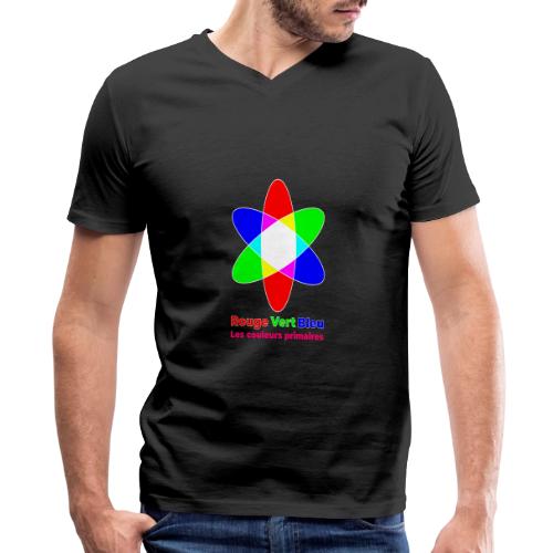 RGB Primary Colors - Men's Premium Organic V-Neck T-Shirt