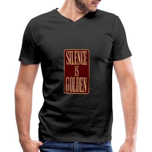 Silence Is Golden - Men's Premium Organic V-Neck T-Shirt