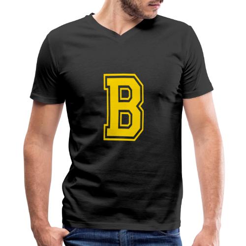 Letter B – Capital Athletic Alphabet Monogram - Men's Premium Organic V-Neck T-Shirt