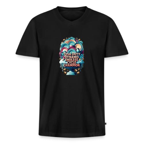 Dish Duty Dynamo T Shirt, Endless Cycle Champion - Men's Premium Organic V-Neck T-Shirt