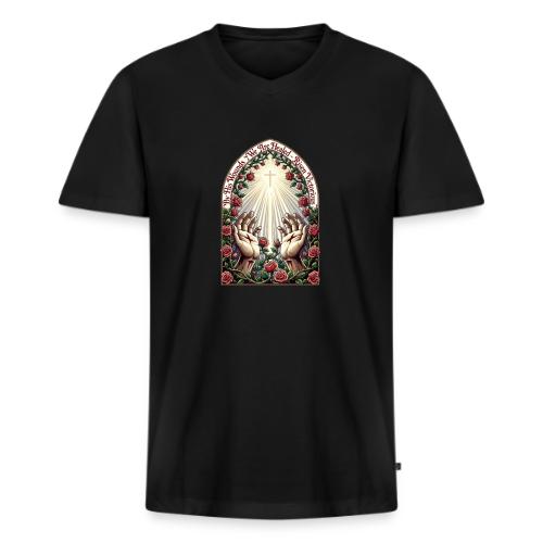 Easter By His Wounds Healed T Shirt, Renewal Gift - Men's Premium Organic V-Neck T-Shirt