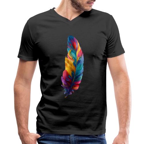 Spectrum Feather Flow - Men's Premium Organic V-Neck T-Shirt