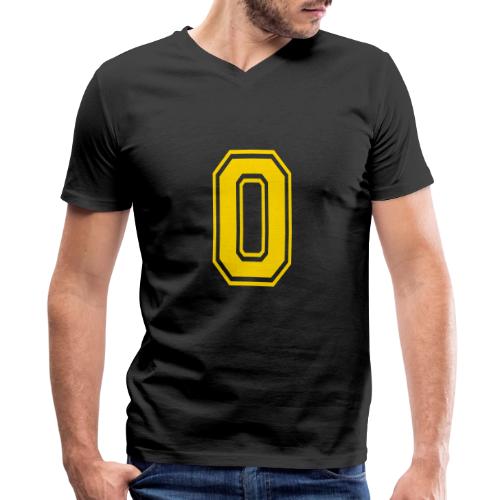 Letter O – Capital Athletic Alphabet Monogram - Men's Premium Organic V-Neck T-Shirt