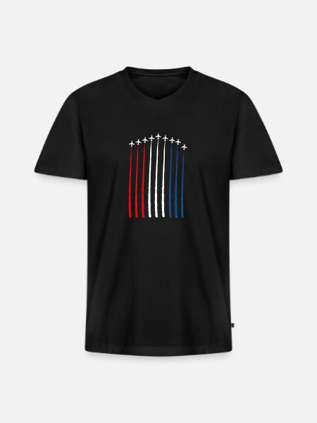 4th of July - Men's Premium Organic V-Neck T-Shirt - black