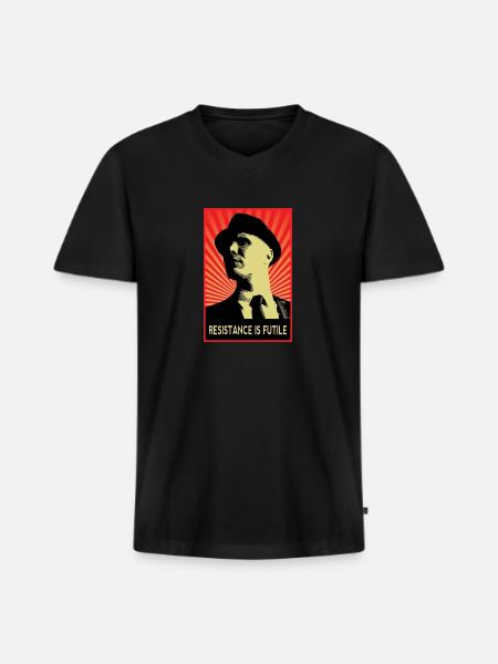 Observer Fringe - Men's Premium Organic V-Neck T-Shirt - black