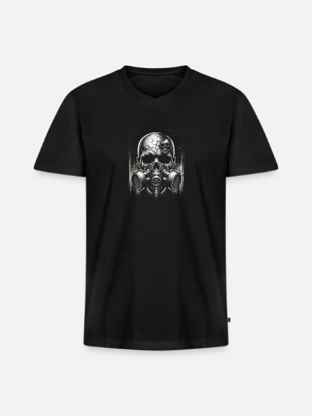 Guardian of the Wasteland - Men's Premium Organic V-Neck T-Shirt - black