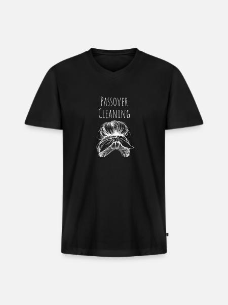 Passover Cleaning Scrunchy - Men's Premium Organic V-Neck T-Shirt - black