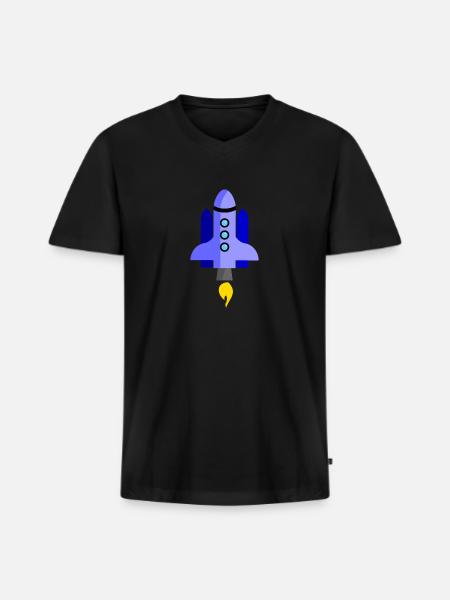 Rocket 1 - Men's Premium Organic V-Neck T-Shirt - black