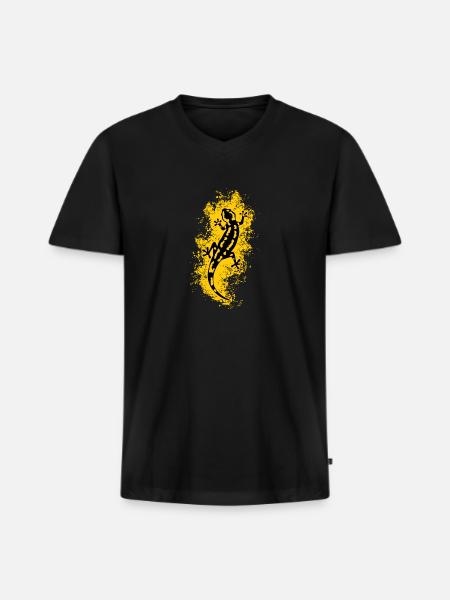 Fire salamander animal. - Men's Premium Organic V-Neck T-Shirt - black