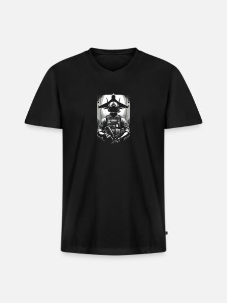 Guardian of the Skies - Men's Premium Organic V-Neck T-Shirt - black