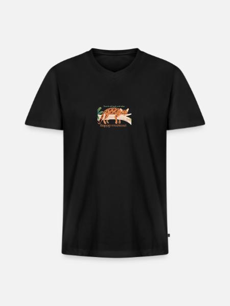 Happy weekend - Men's Premium Organic V-Neck T-Shirt - black