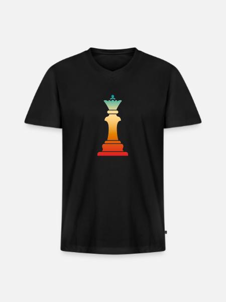 Queen Chess Piece - Men's Premium Organic V-Neck T-Shirt - black