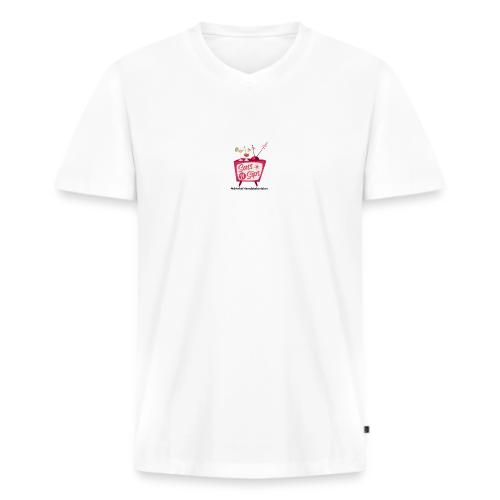 sassnsips com drinksfriendstelevision - Men's Premium Organic V-Neck T-Shirt