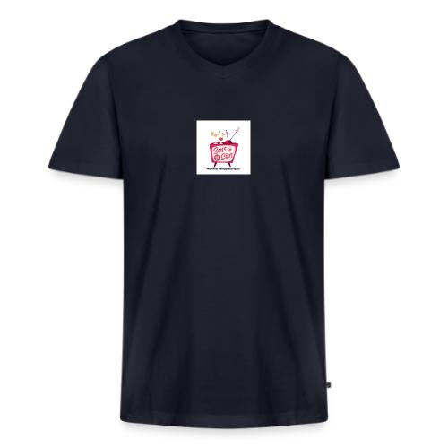 sassnsips com drinksfriendstelevision - Men's Premium Organic V-Neck T-Shirt
