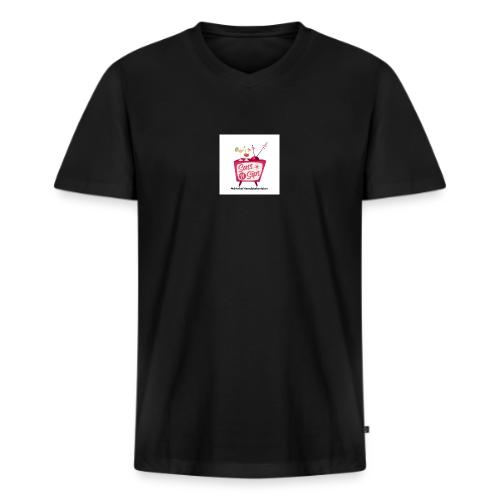 sassnsips com drinksfriendstelevision - Men's Premium Organic V-Neck T-Shirt