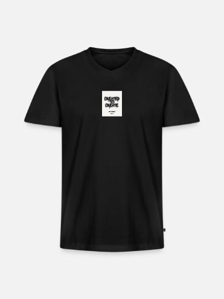 Created to Create - Men's Premium Organic V-Neck T-Shirt - black
