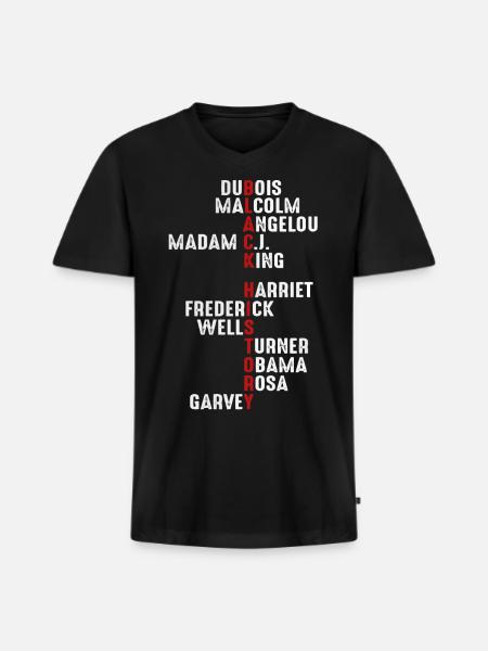 Black history shirt - Men's Premium Organic V-Neck T-Shirt - black
