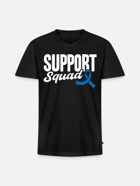 Support Squad - Men's Premium Organic V-Neck T-Shirt - black