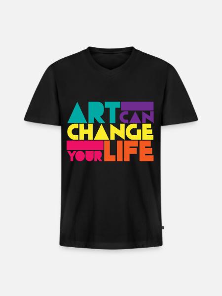 Artist - Men's Premium Organic V-Neck T-Shirt - black