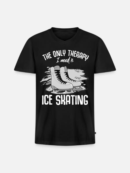 Figure Skating - Men's Premium Organic V-Neck T-Shirt - black