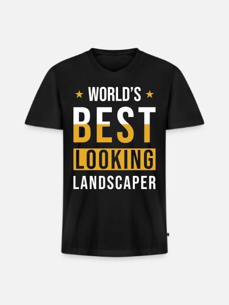 Horticulture Landscaping - Men's Premium Organic V-Neck T-Shirt - black