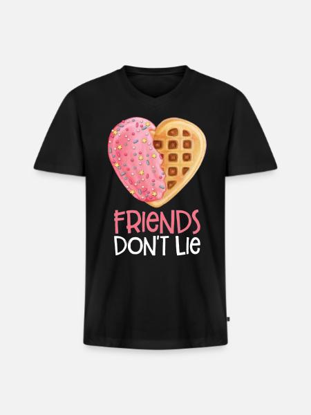 Friends Dont Lie - Men's Premium Organic V-Neck T-Shirt - black