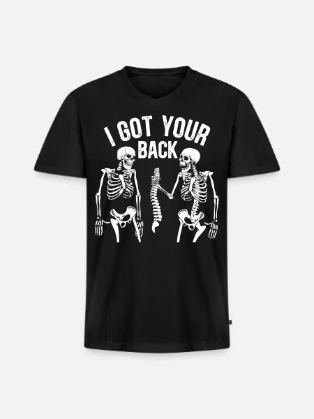 I got your back. - Men's Premium Organic V-Neck T-Shirt - black