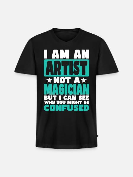 Artist - Men's Premium Organic V-Neck T-Shirt - black