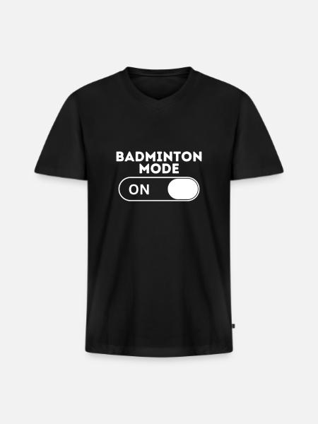 Badminton Mode - Men's Premium Organic V-Neck T-Shirt - black