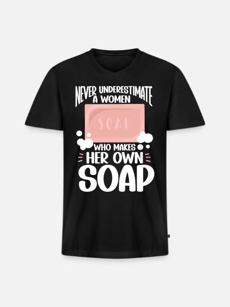 Soap Making Soap Maker - Men's Premium Organic V-Neck T-Shirt - black