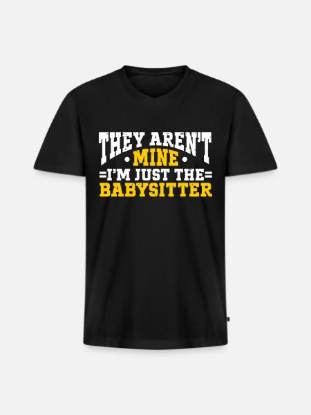 Babysitter Babysitting - Men's Premium Organic V-Neck T-Shirt - black