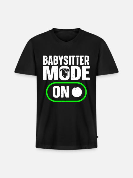 Babysitter Babysitting - Men's Premium Organic V-Neck T-Shirt - black