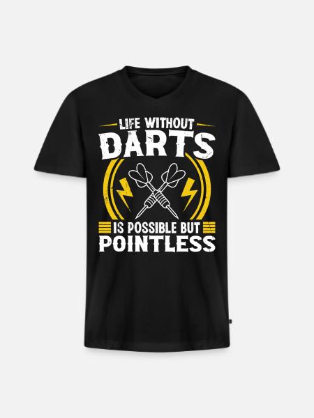 Darts Dart Player - Men's Premium Organic V-Neck T-Shirt - black