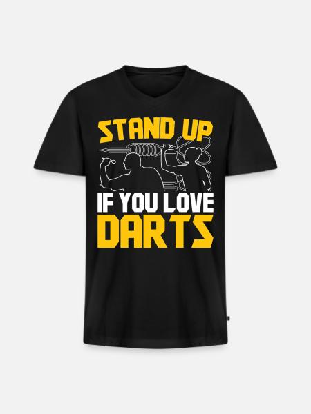 Darts Dart Player - Men's Premium Organic V-Neck T-Shirt - black