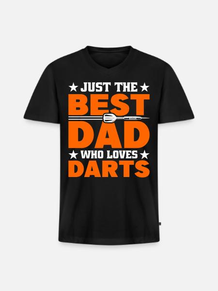 Darts Dart Player - Men's Premium Organic V-Neck T-Shirt - black