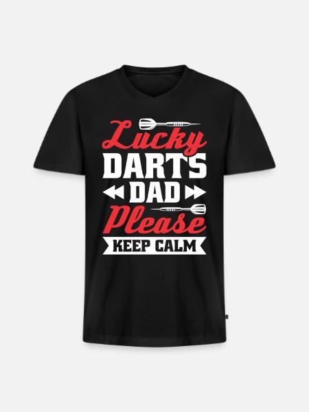 Darts Dart Player - Men's Premium Organic V-Neck T-Shirt - black