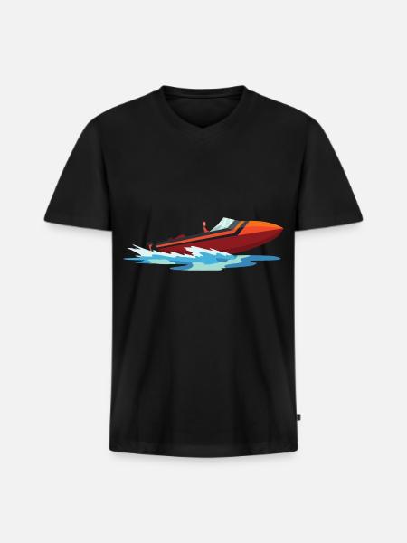 WATER SKIING - Men's Premium Organic V-Neck T-Shirt - black
