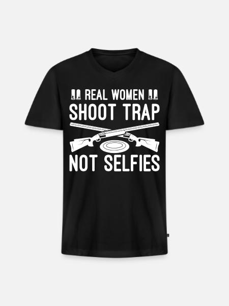 Trap shooting - Men's Premium Organic V-Neck T-Shirt - black