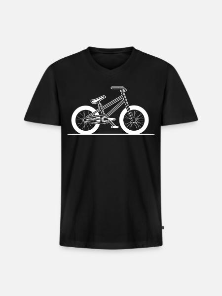 BMX Bike Drawing - Men's Premium Organic V-Neck T-Shirt - black