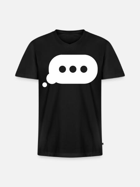 Typing Bubble - Men's Premium Organic V-Neck T-Shirt - black