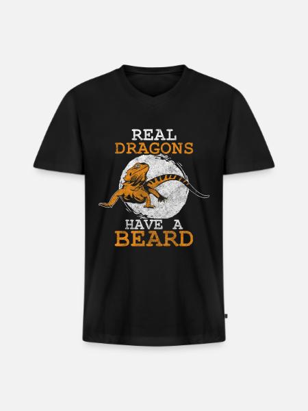 Lizard Terrarium Iguana Dragon - Men's Premium Organic V-Neck T-Shirt - black