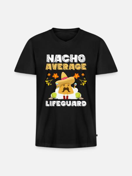 Lifeguard Beach - Men's Premium Organic V-Neck T-Shirt - black