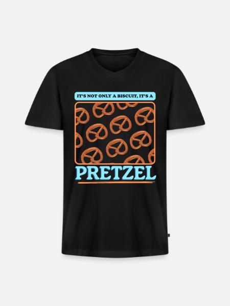 Pretzels It's A Pretzels - Men's Premium Organic V-Neck T-Shirt - black
