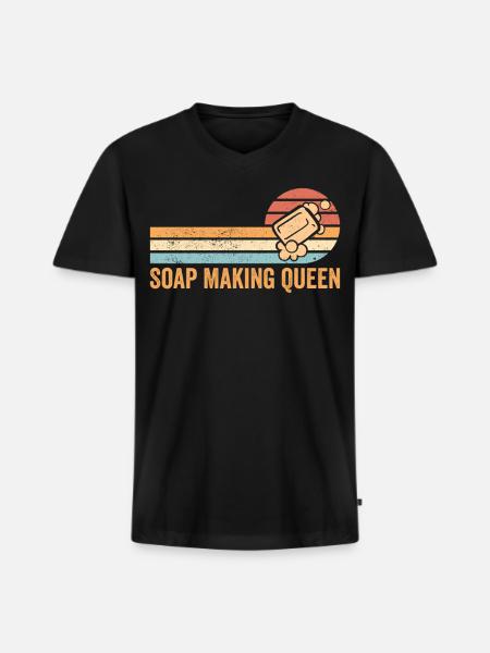 Soap Making Soap Maker - Men's Premium Organic V-Neck T-Shirt - black