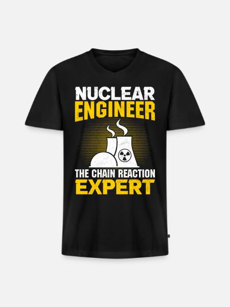 Nuclear Power Plant - Men's Premium Organic V-Neck T-Shirt - black