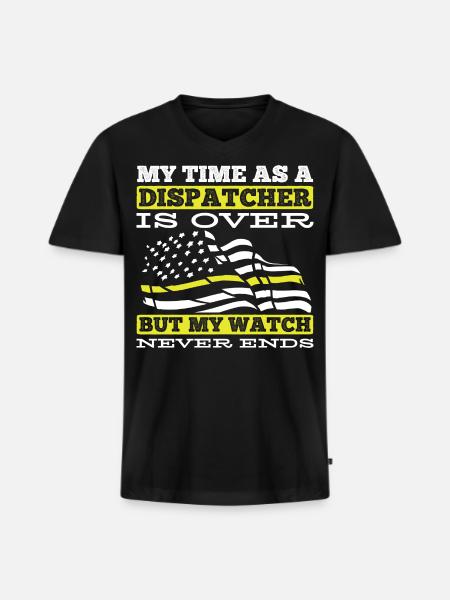 911 Dispatcher Funny - Men's Premium Organic V-Neck T-Shirt - black