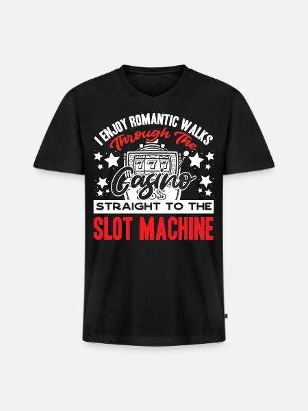 Slot Machine, Slots, Gambling - Men's Premium Organic V-Neck T-Shirt - black