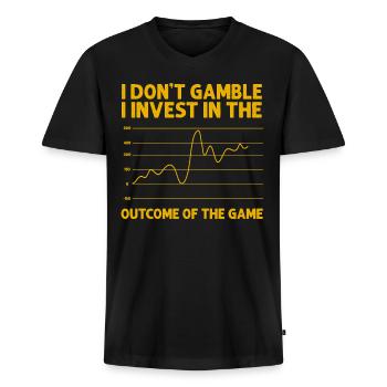 Parlays, Parlay, Sports Betting - Men's Premium Organic V-Neck T-Shirt - black - Front - AI Model Male 178 light (178cm)